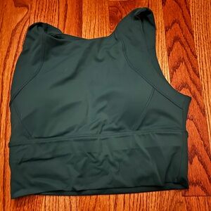 Athleta Green High Neck Sports Bra